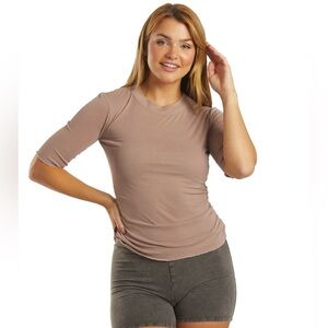 Free People- Intimately Free “Talk To Me Ruched Tee”